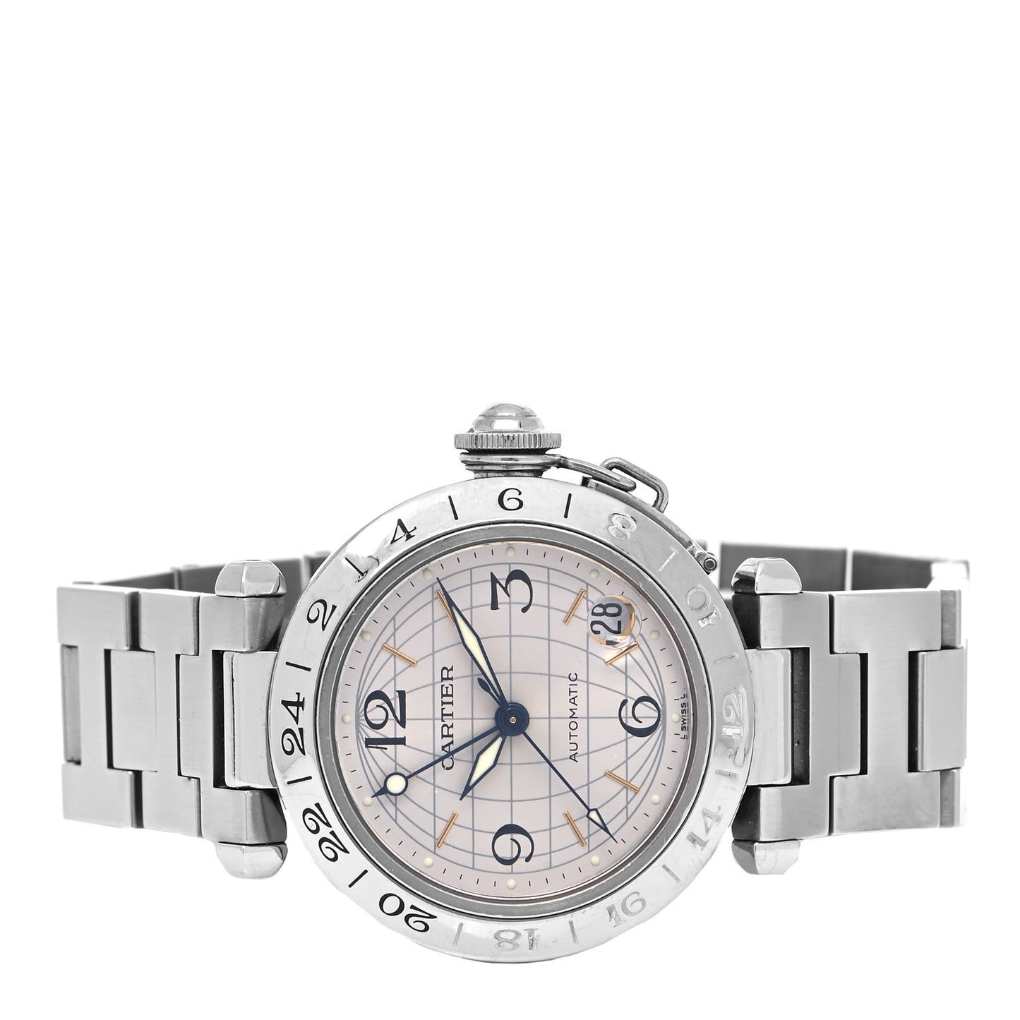 Stainless Steel 35mm Pasha GMT Automatic Watch