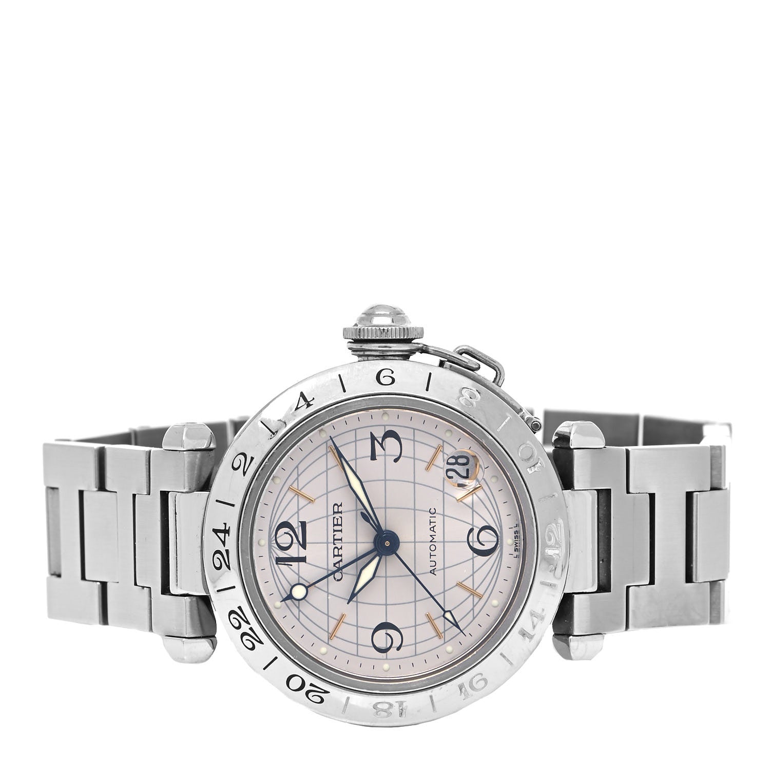 Cartier Stainless Steel 35mm Pasha GMT Automatic Watch 2 of 4