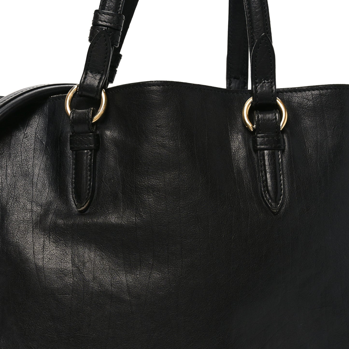 Calfskin Chain Tote Black