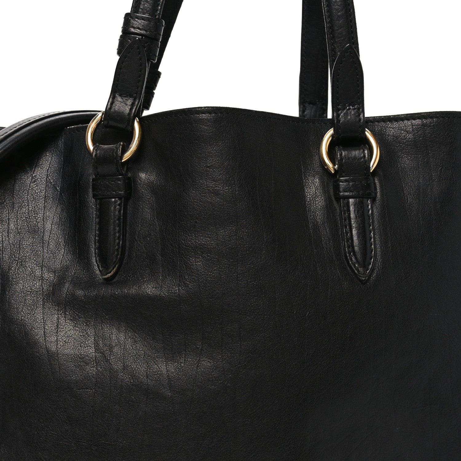 Salvatore Ferragamo Calfskin Chain Tote Black 8 of 10