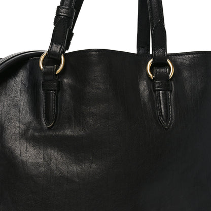 Salvatore Ferragamo Calfskin Chain Tote Black 8 of 10
