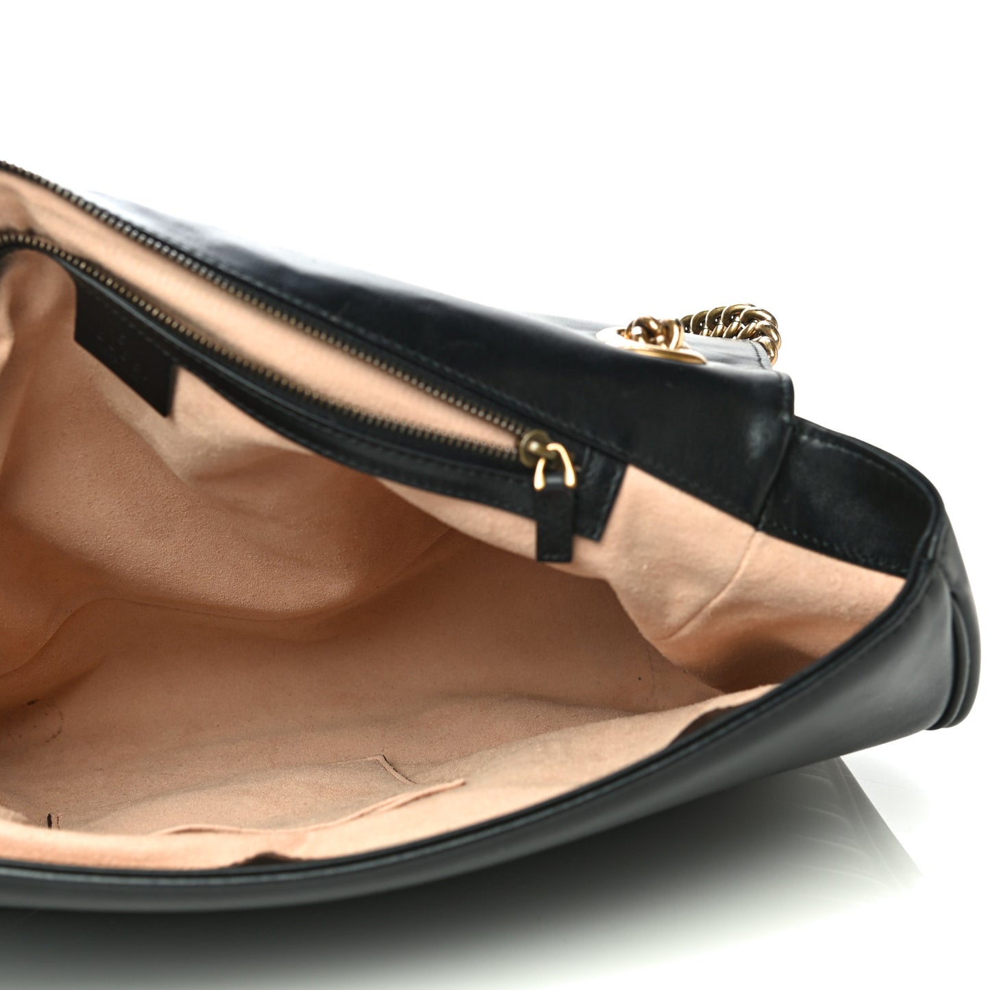 Calfskin Matelasse Large GG Marmont Shoulder Bag Black