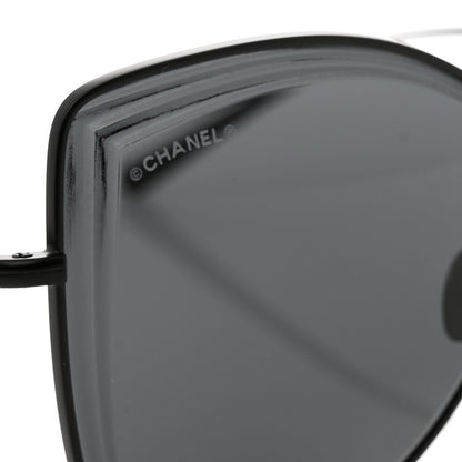 Chanel Metal Butterfly Sunglasses 4253 Black 7 of 9