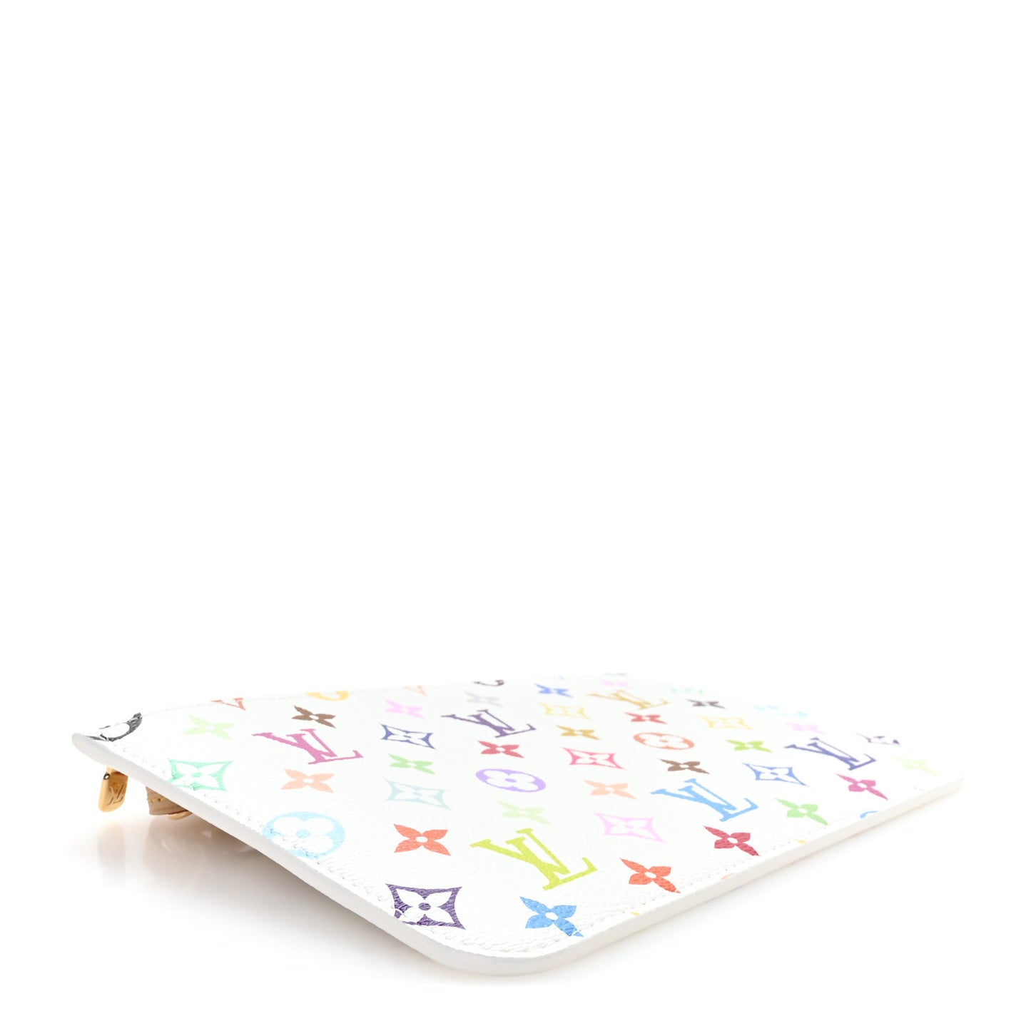 LV X TM Monogram Multicolor Neverfull Pochette White