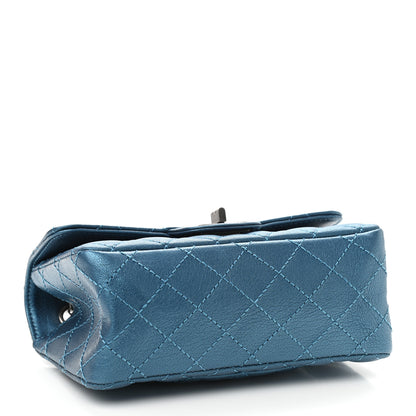 Chanel Metallic Sheepskin Quilted 2.55 Reissue Mini Flap Blue 4 of 9