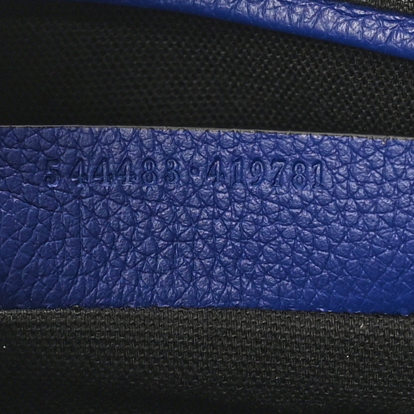 Pebbled Calfskin Mini Skull Padlock Zip Around Tote Ultramarine