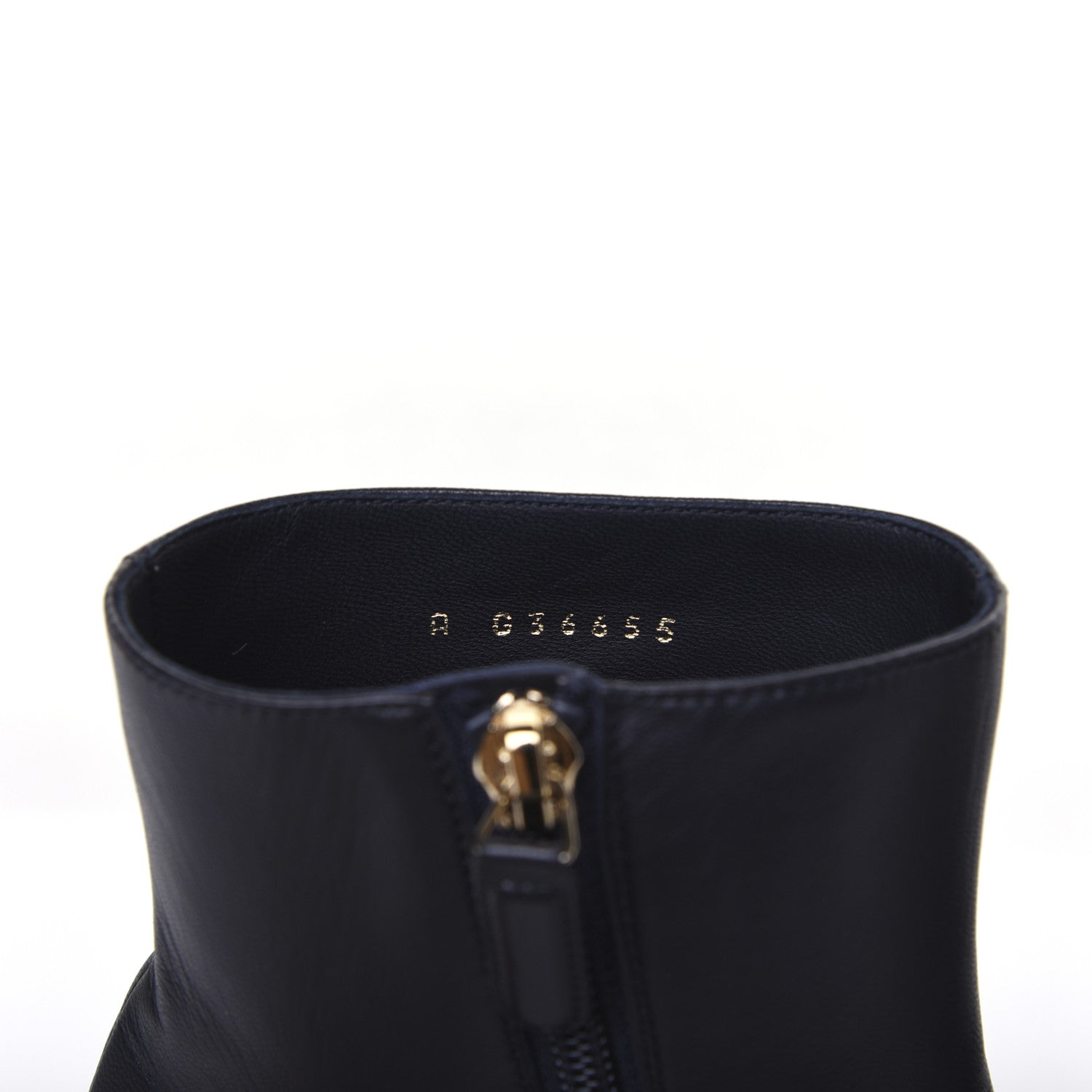 Chanel Lambskin Double Stack Chain Cap Toe Boots 39 Navy 8 of 15