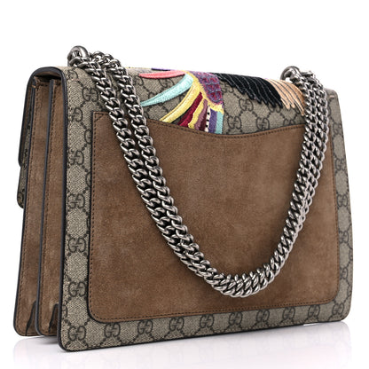 Gucci GG Supreme Monogram Embroidered Medium Dionysus Shoulder Bag Taupe 3 of 10