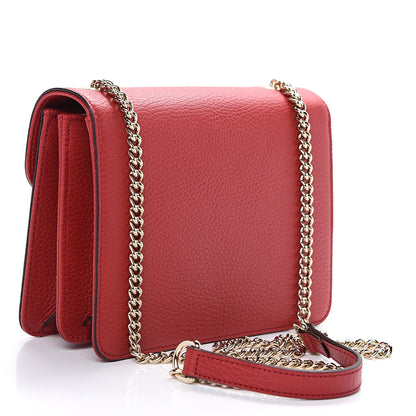 Gucci Dollar Calfskin Small Interlocking G Shoulder Bag Red 2 of 8