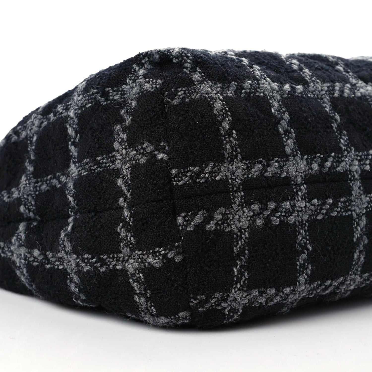 Chanel Tweed Maxi Chain Hobo Black Gray 6 of 11