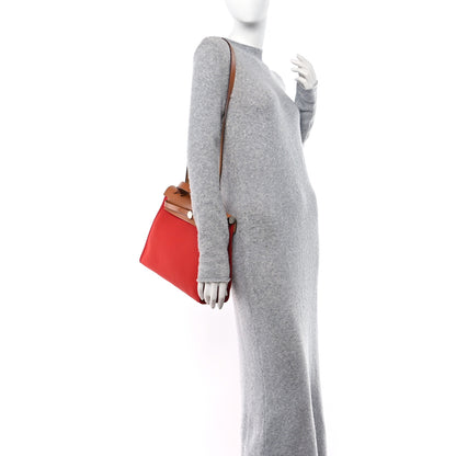 Hermes Vache Hunter Toile Herbag Zip 31 PM Rouge Tomate Natural 2 of 16
