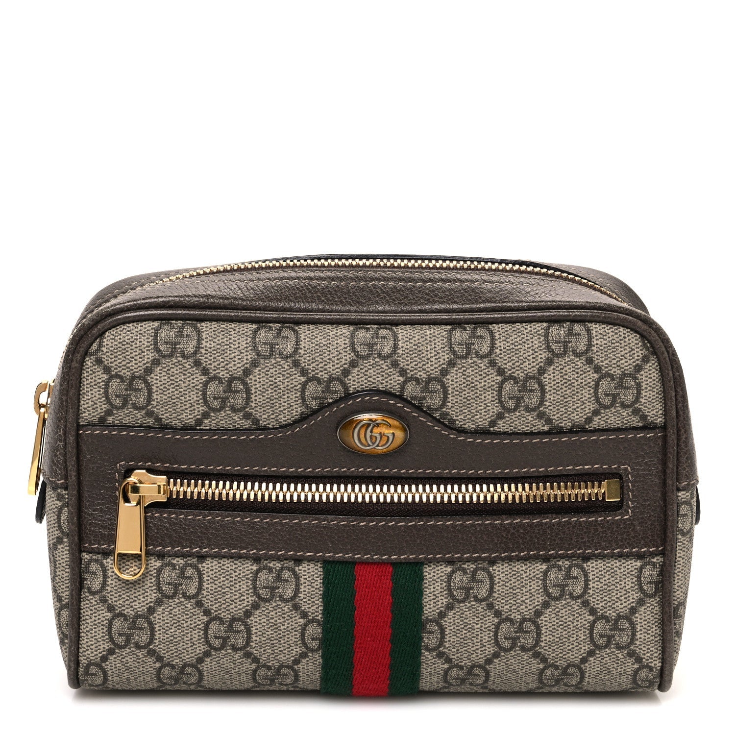 Gucci GG Supreme Monogram Web Small Ophidia Belt Bag 85 34 Dark Brown 1 of 10