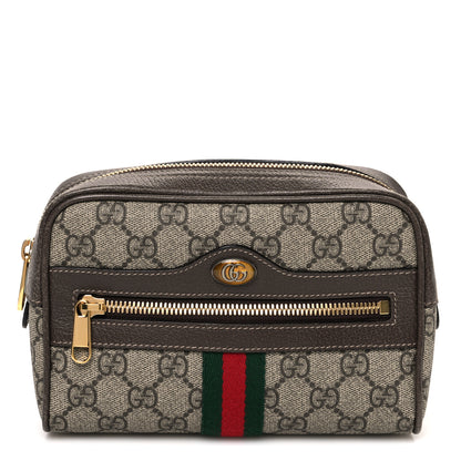 Gucci GG Supreme Monogram Web Small Ophidia Belt Bag 85 34 Dark Brown 1 of 10