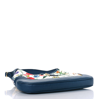 Gucci Canvas Flora Medium Jackie Hobo Blue Agata 4 of 11