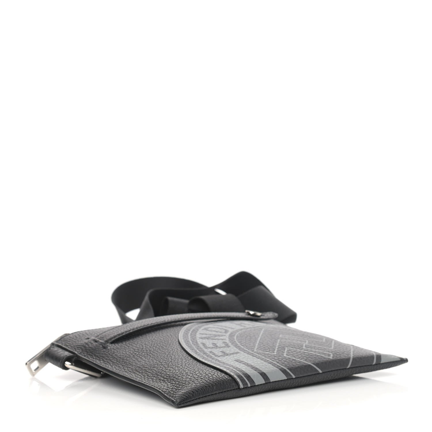 Fendi Cuoio Romano Selleria Fendi Stamp Patch Messenger Black Grigio 4 of 9