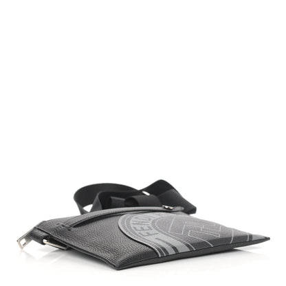 Fendi Cuoio Romano Selleria Fendi Stamp Patch Messenger Black Grigio 4 of 9