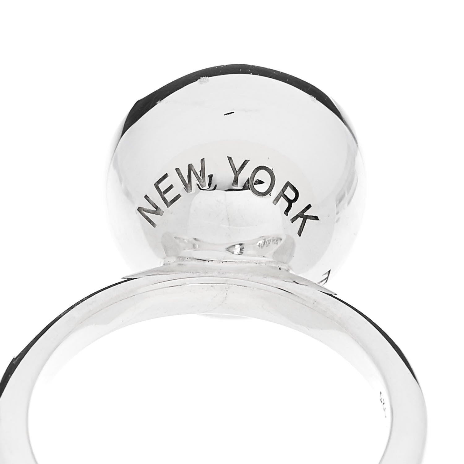 Tiffany Sterling Silver 12mm Hardwear Ball Ring 47 4.25 7 of 8