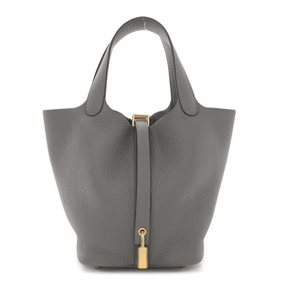 Hermes Taurillon Clemence Picotin Lock 18 PM Gris Meyer 1 of 11