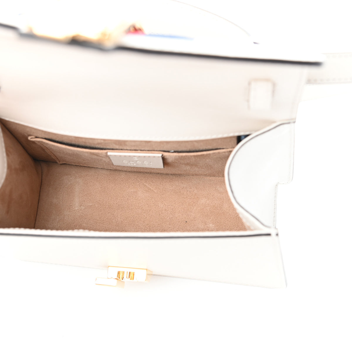 Calfskin Mini Sylvie Top Handle Bag White