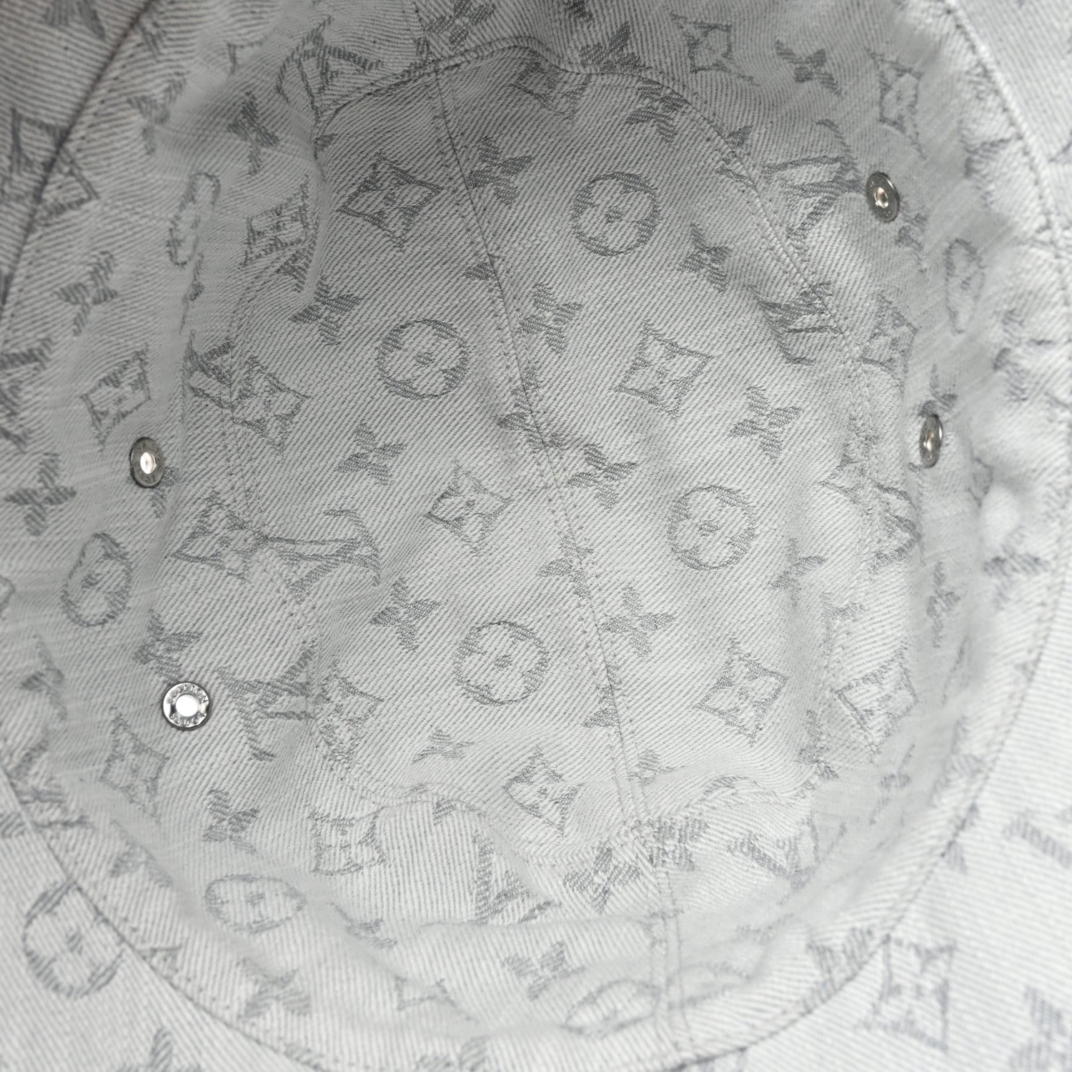 Louis Vuitton Monogram Denim Transformable Bob Bucket Hat 60 White Blue 12 of 14