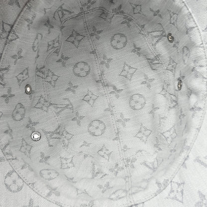 Louis Vuitton Monogram Denim Transformable Bob Bucket Hat 60 White Blue 12 of 14