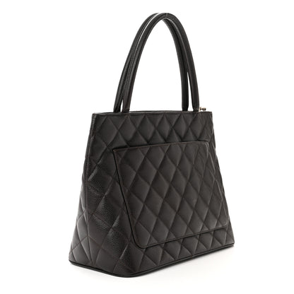 Chanel Caviar Quilted Medallion Tote Dark Brown 3 of 10
