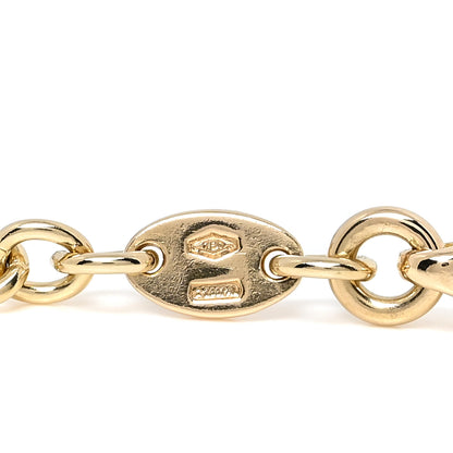 Bulgari 18K Yellow White Gold Fish Chain Bracelet 5 of 6