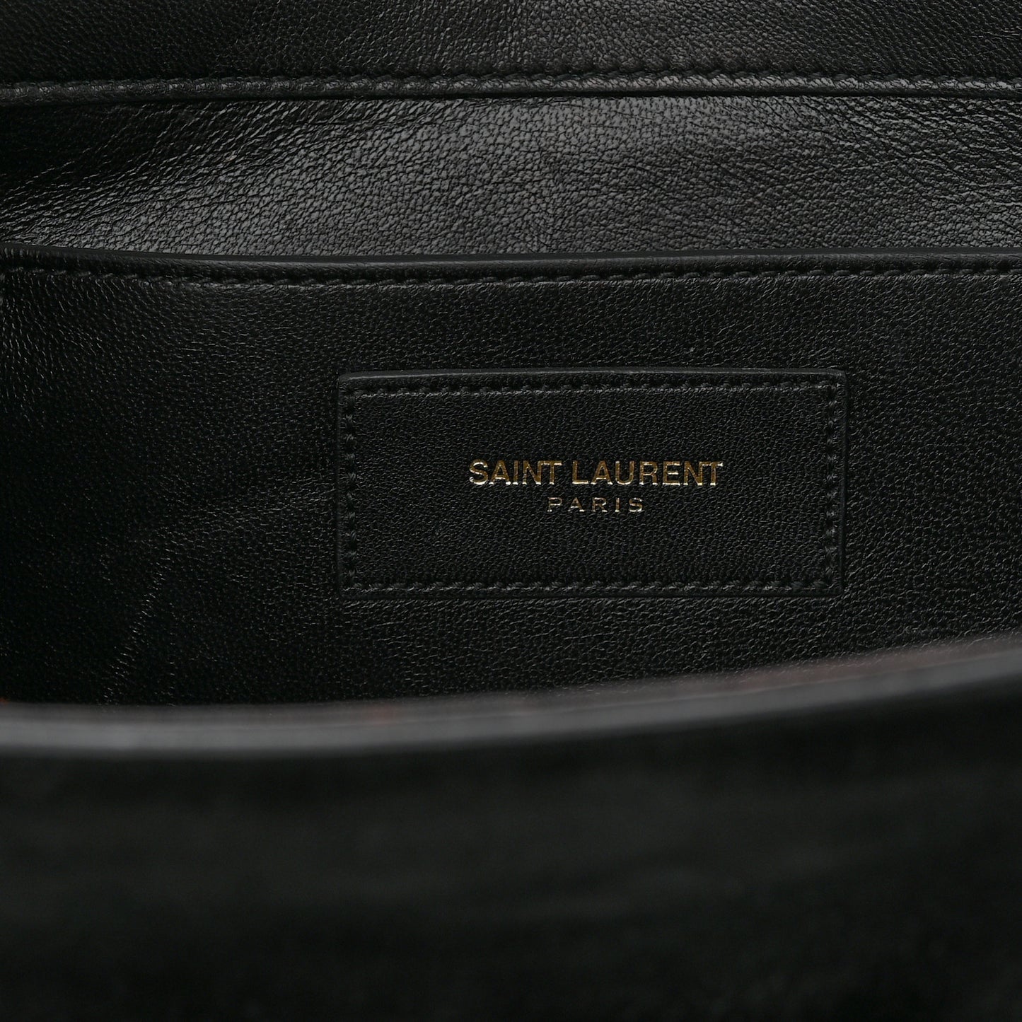 Suede Classic Monogram Cassandre Clutch Clutch Black