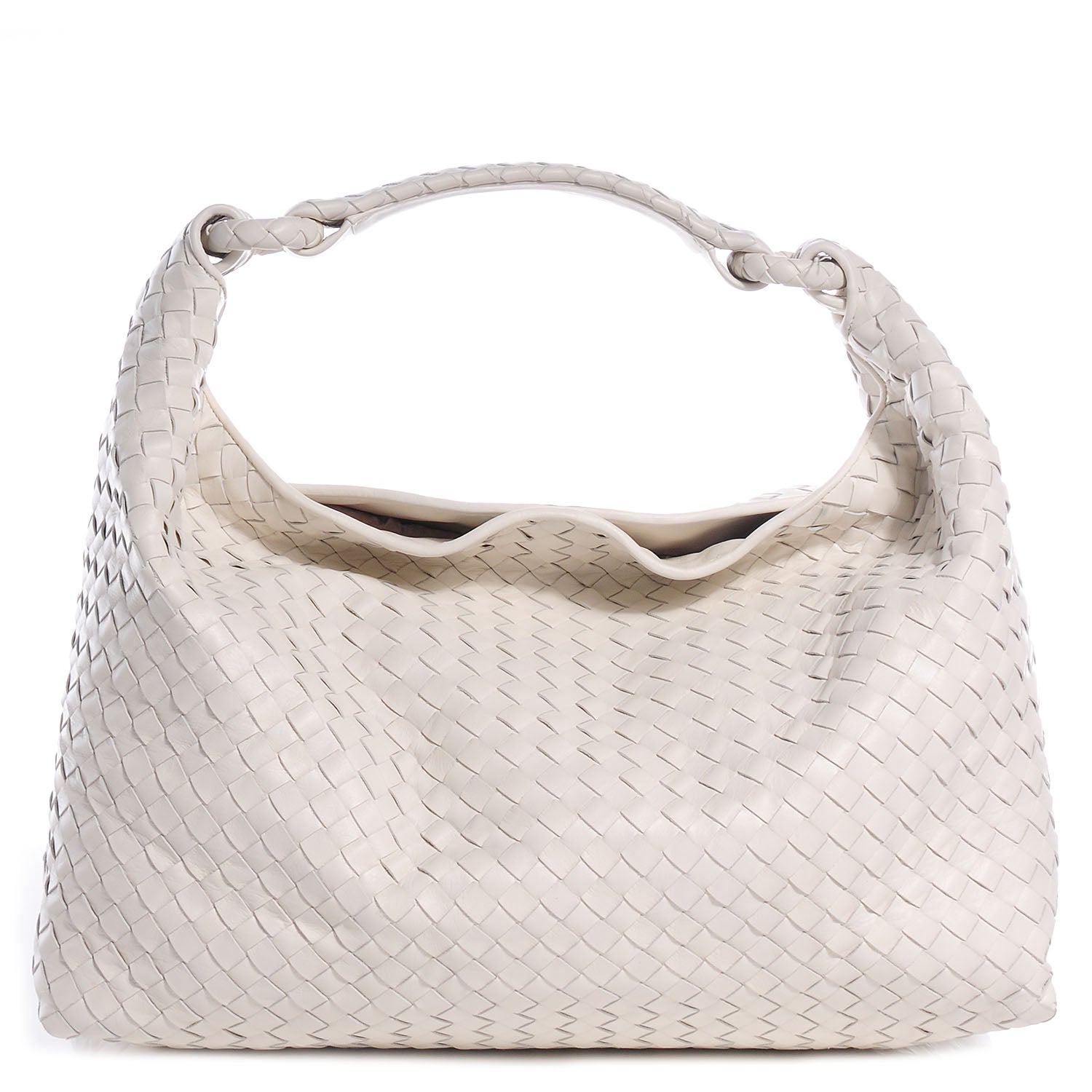 Bottega Veneta Light Calf Intrecciato Sloane Hobo Gainsboro 1 of 9