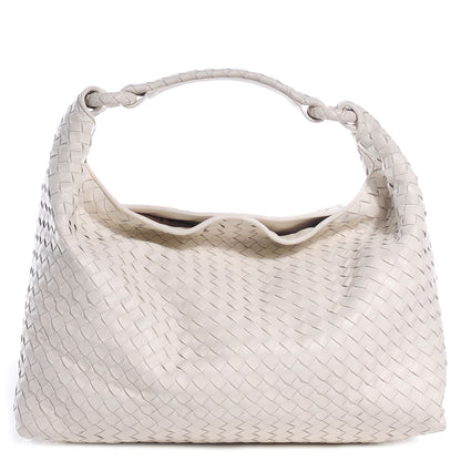 Bottega Veneta Light Calf Intrecciato Sloane Hobo Gainsboro 1 of 9