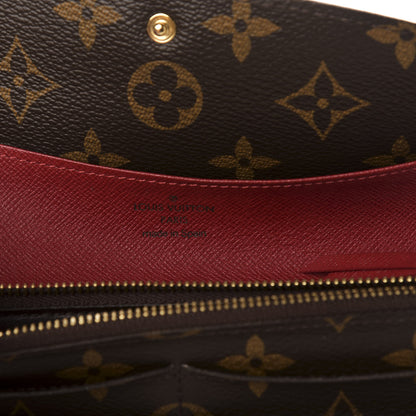 Louis Vuitton Monogram Emilie Wallet Red 8 of 9