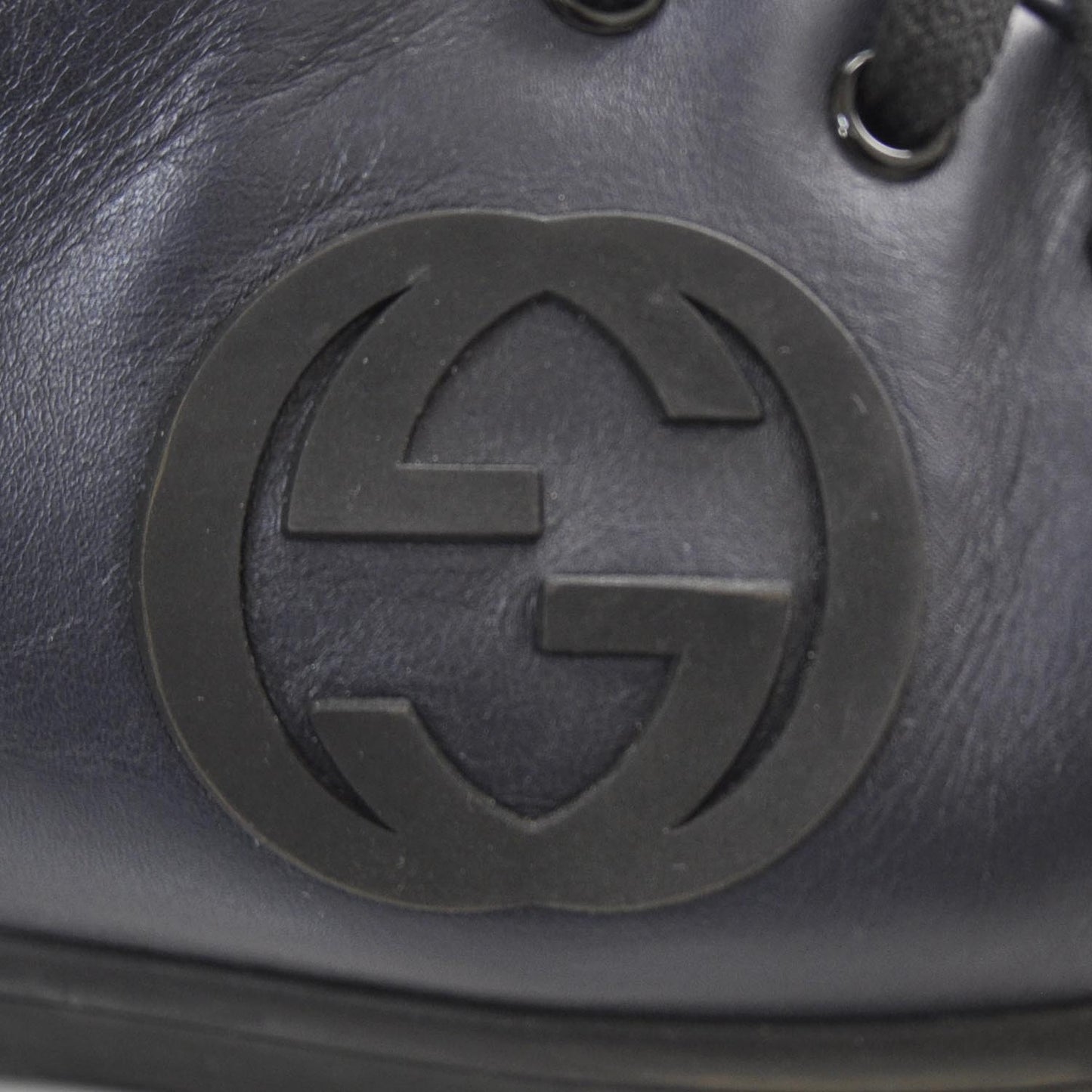 Leather Mens GG High Top Sneakers 10.5 Navy