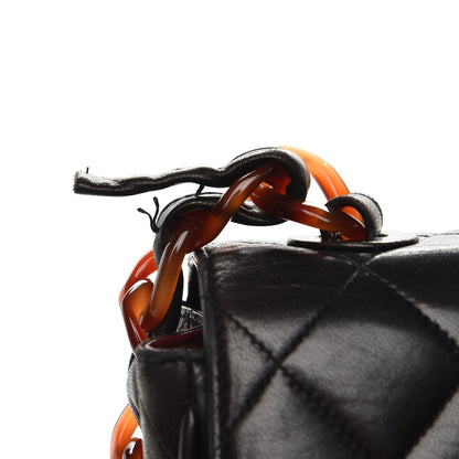Chanel Lambskin Quilted Bekko Jumbo Single Flap Black 9 of 10