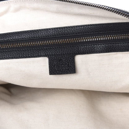 Gucci Grained Calfskin Logo Half Moon Hobo Black 5 of 9
