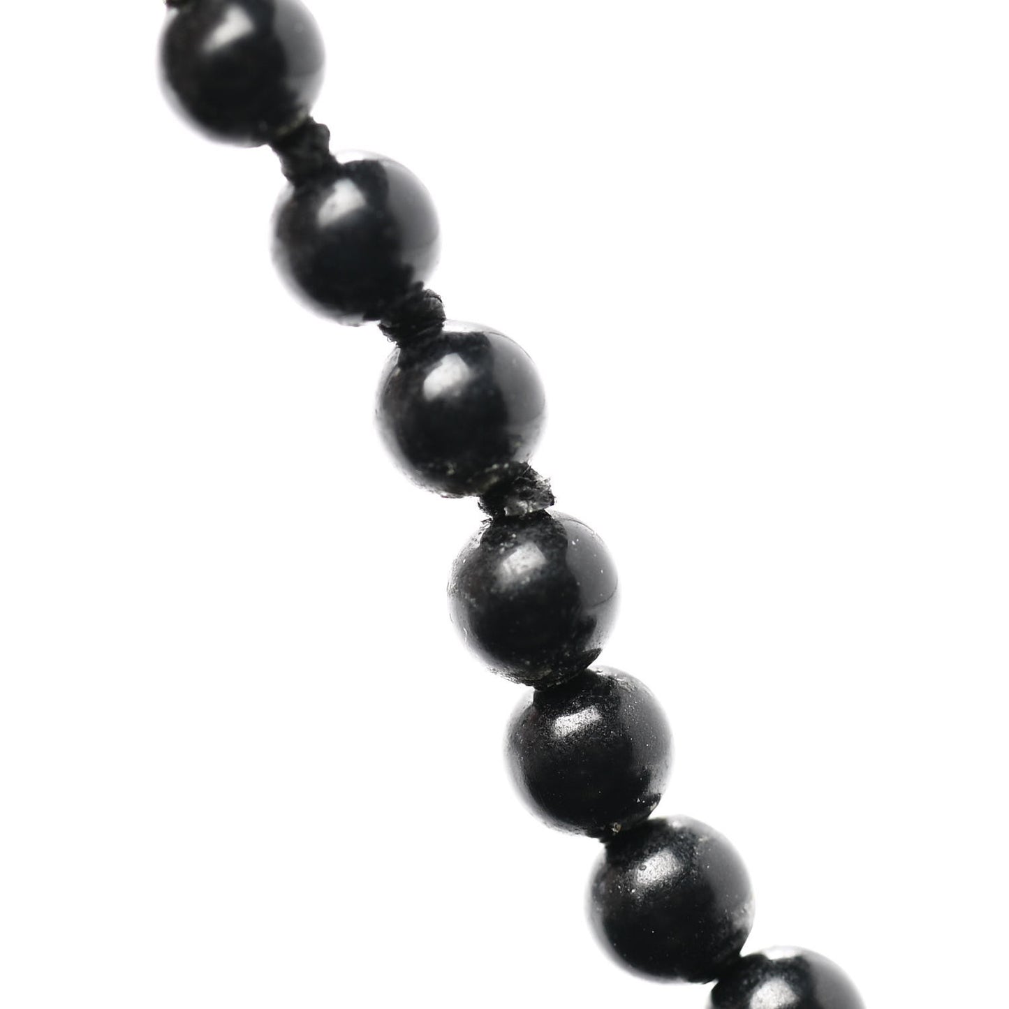 Crystal Baguette CC Multi Strand Long Necklace Silver Black