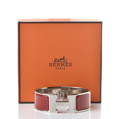 Hermes Enamel Wide Clic Clac H Bracelet PM Red 6 of 6