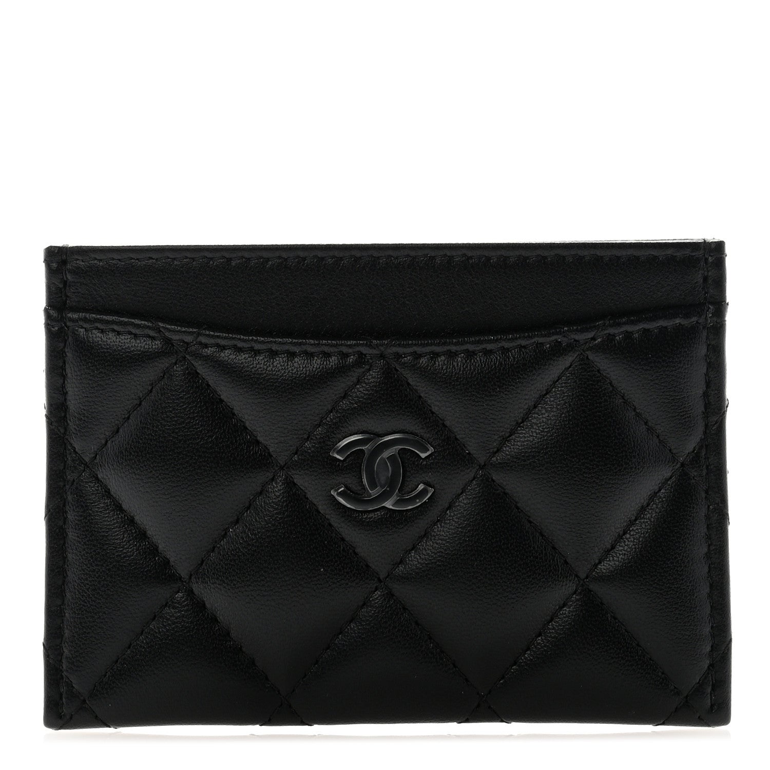 Chanel Lambskin Quilted Card Holder So Black 1 of 9