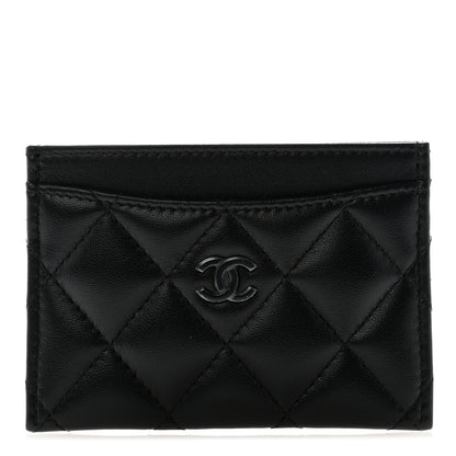 Chanel Lambskin Quilted Card Holder So Black 1 of 9