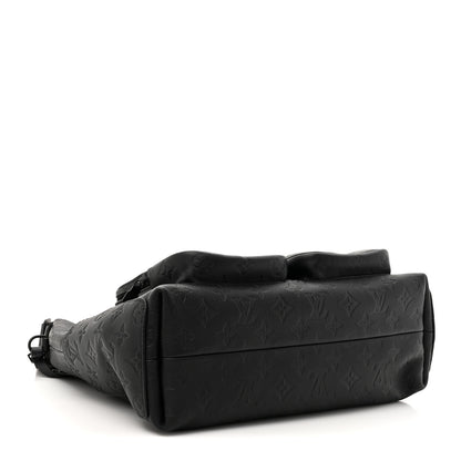 Louis Vuitton Calfskin Monogram Shadow Hobo Cargo Black 4 of 9