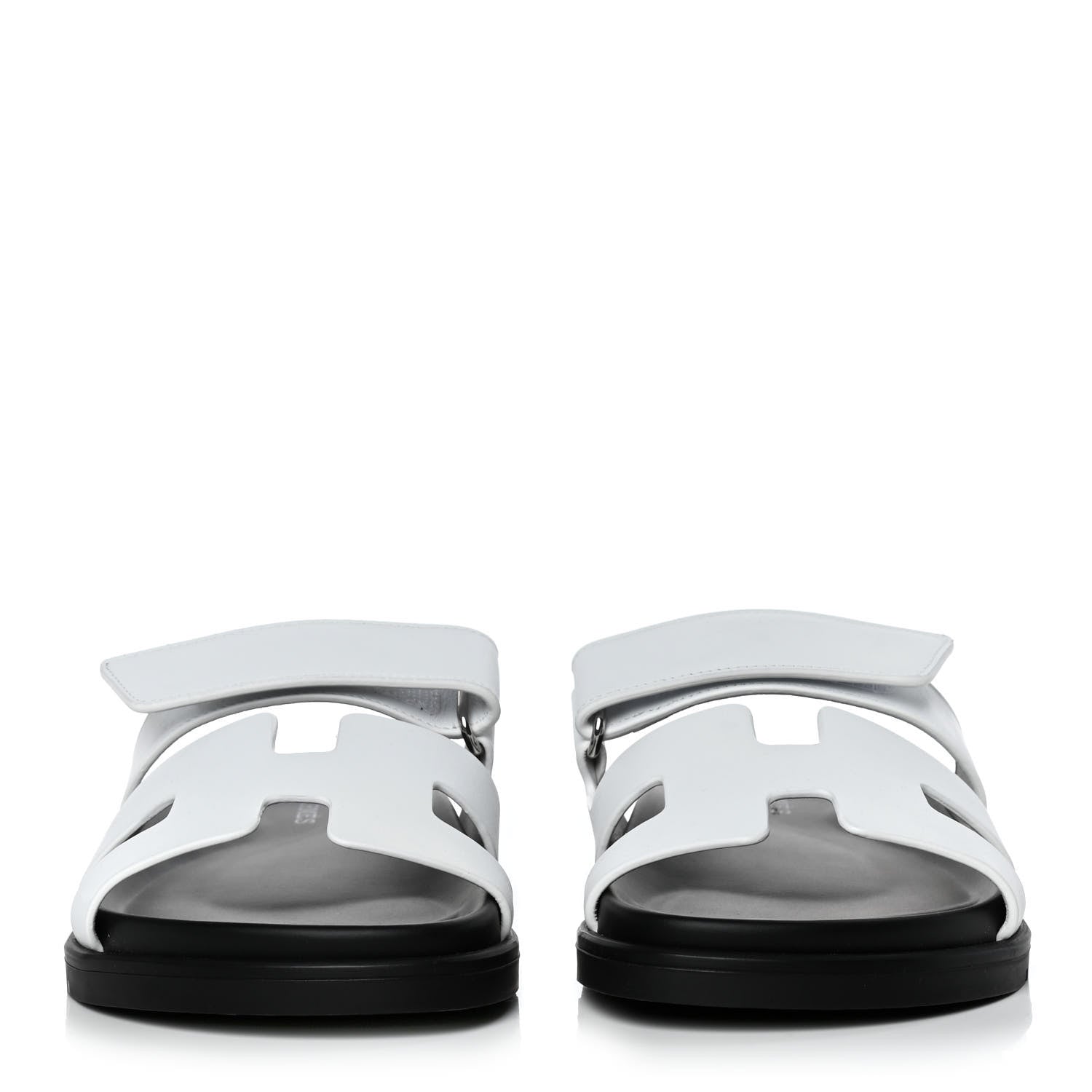 Hermes Calfskin Womens Chypre Sandals 37 White 2 of 10