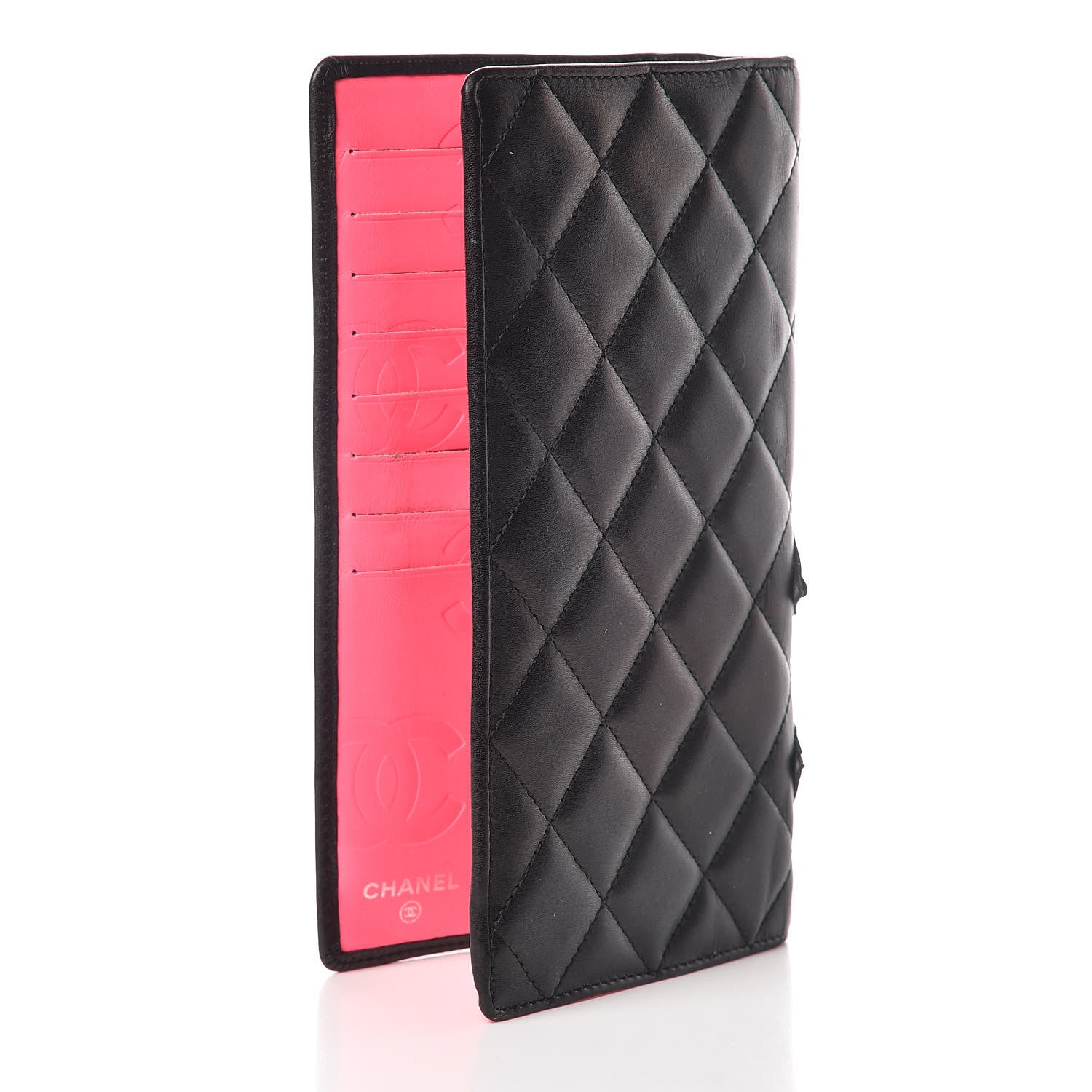 Chanel Calfskin Quilted Cambon Yen Wallet Black 3 of 10