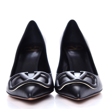 Valentino Garavani Calfskin Vlogo Signature 80mm Pumps 36.5 Black 2 of 11