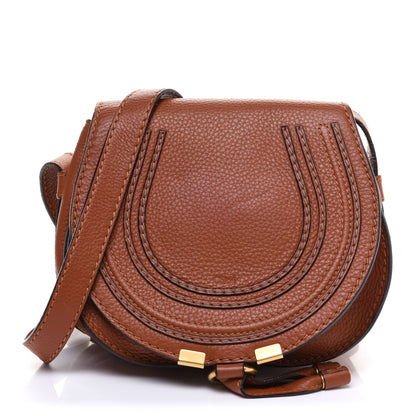 Chloe Calfskin Mini Marcie Round Crossbody Bag Tan 1 of 10