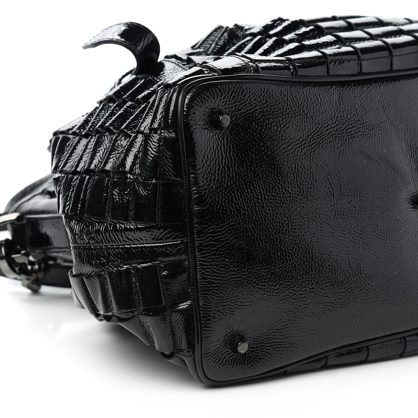 Patent Ruffled Medium Lowry Black