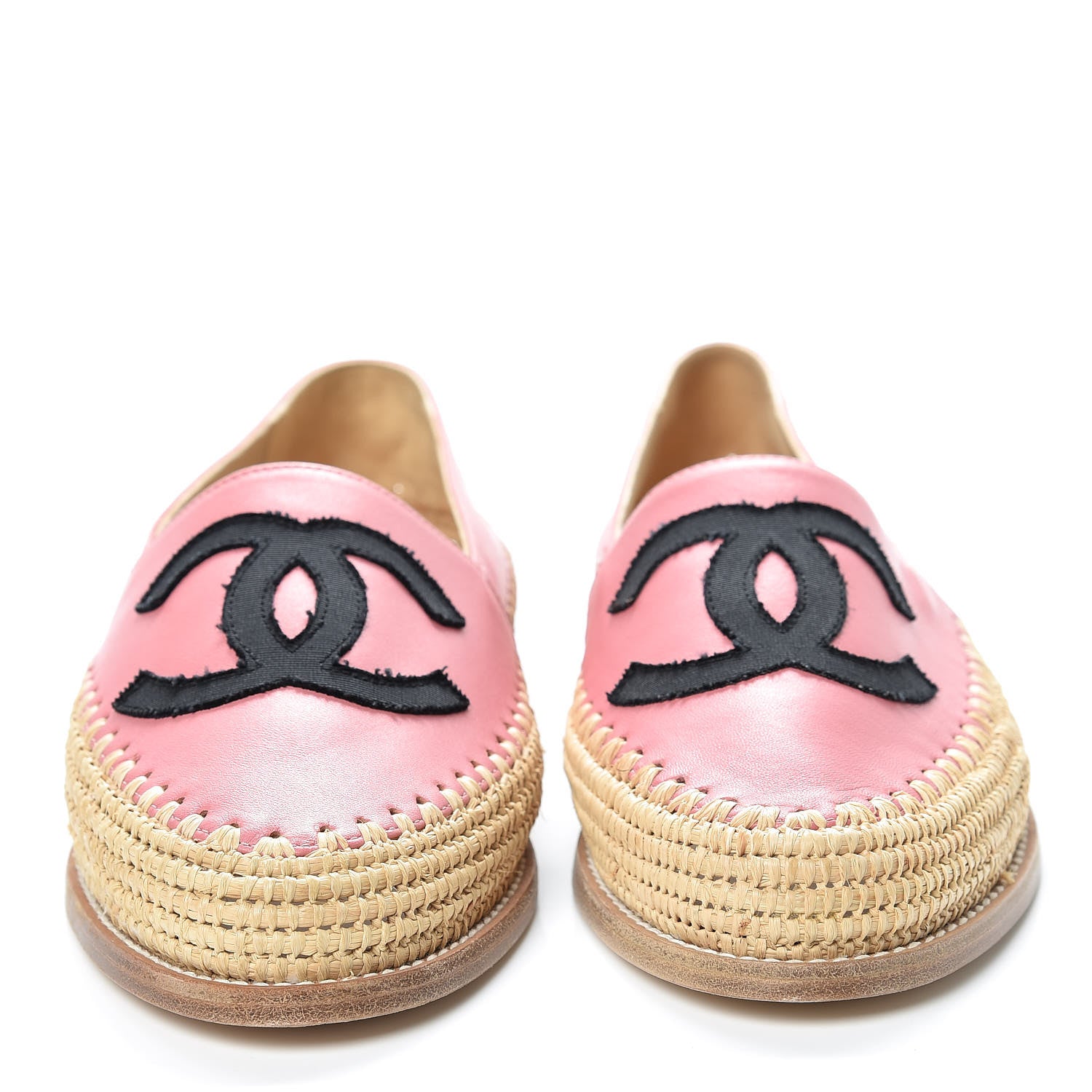Chanel Lambskin Grosgrain CC Espadrilles 39 Pink 2 of 9