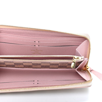 Louis Vuitton Damier Azur Studded Clemence Wallet Rose Ballerine 5 of 9