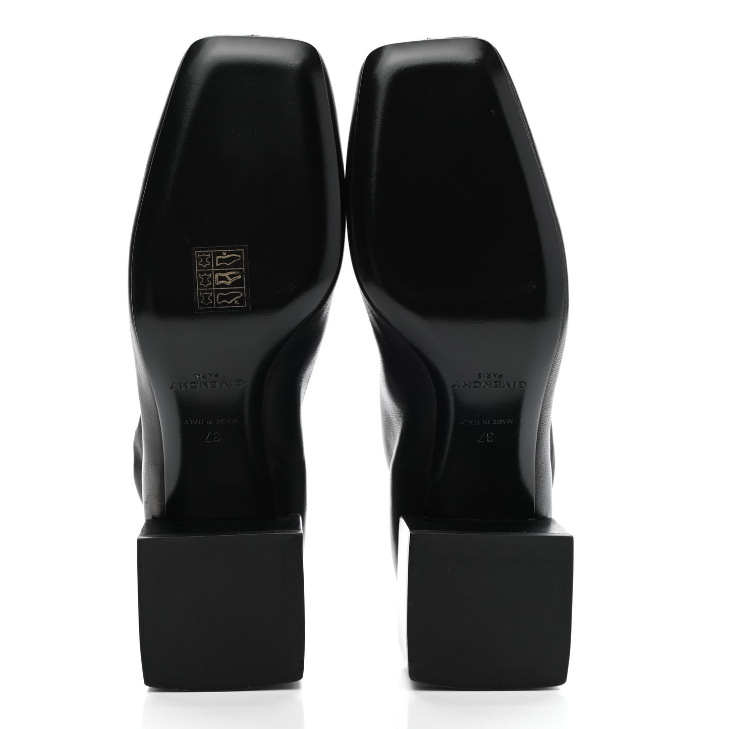 Calfskin Snakeskin Embossed ID Scrunch Bootie 37 Black