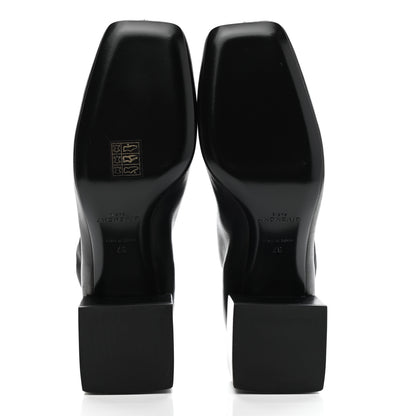 Givenchy Calfskin Snakeskin Embossed ID Scrunch Bootie 37 Black 5 of 9