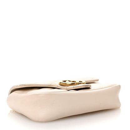 Gucci Calfskin Matelasse Super Mini GG Marmont Shoulder Bag White 4 of 14