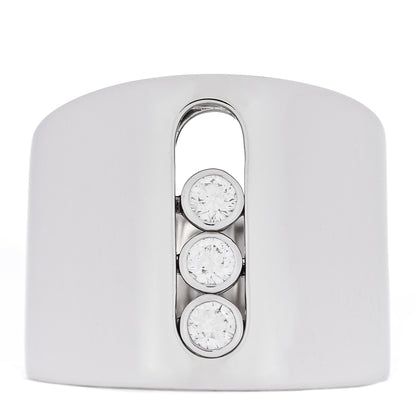 Messika 18K White Gold Diamond Move Noa Wide Band Ring 53 6.5 1 of 5